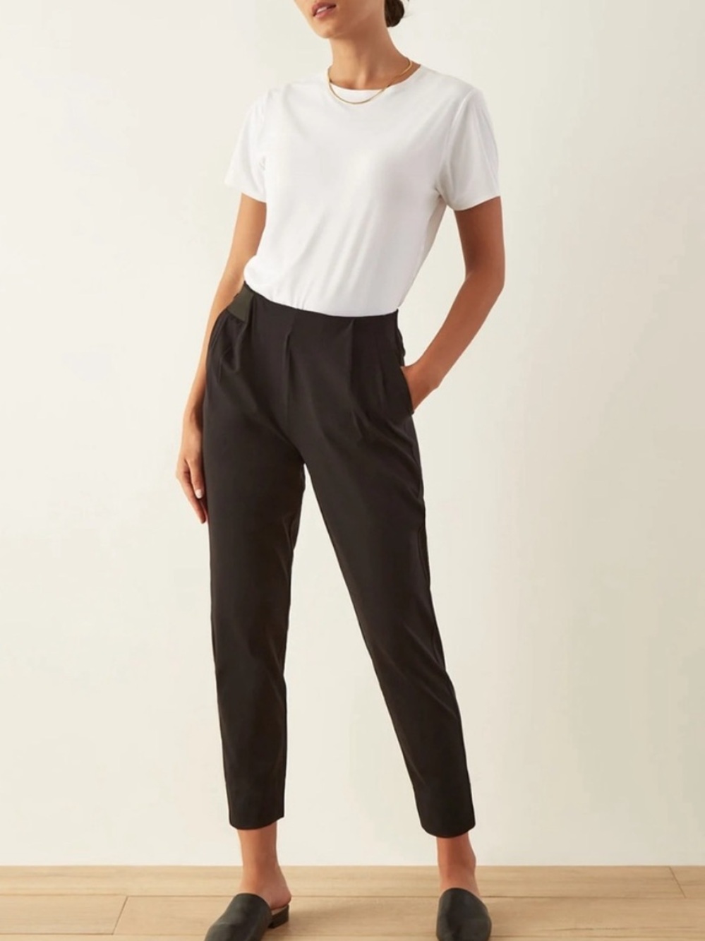 Aday Black Turn It Up Tapered Pants, L